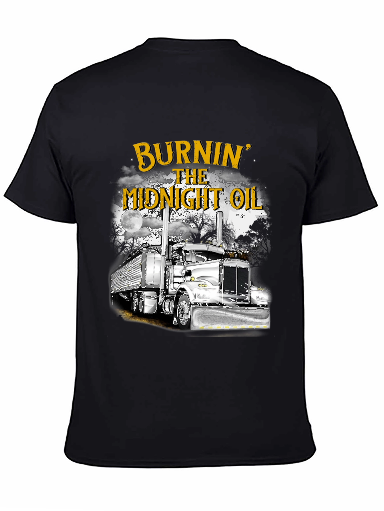 Burnin The Midnight Oil Trucker T-Shirt