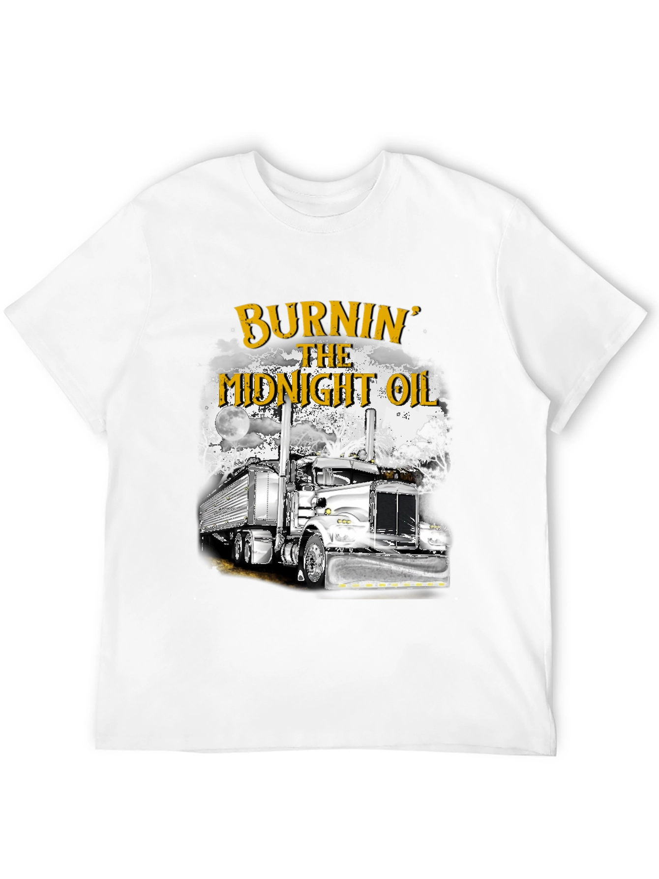 Burnin The Midnight Oil Trucker T-Shirt