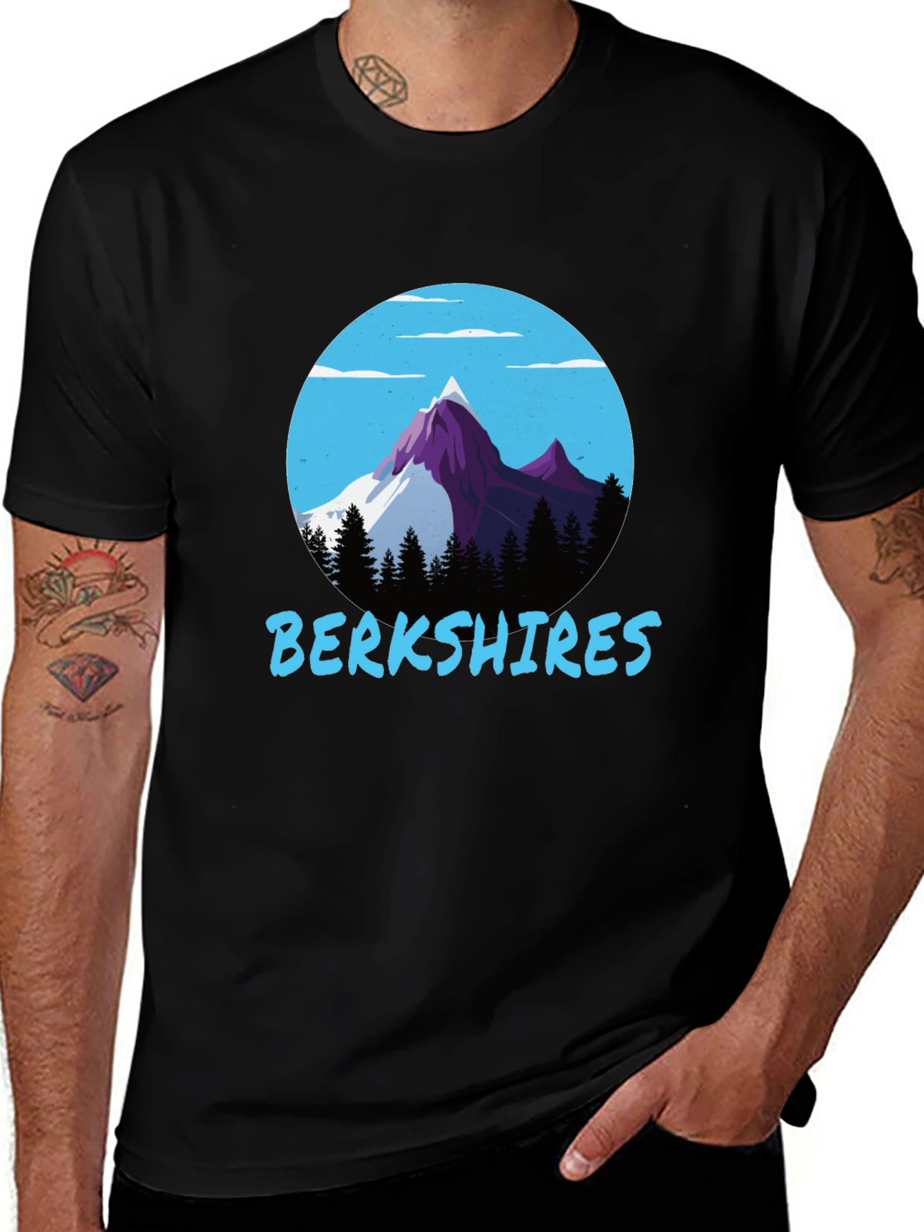 Berkshires Mountain T-Shirt - Black