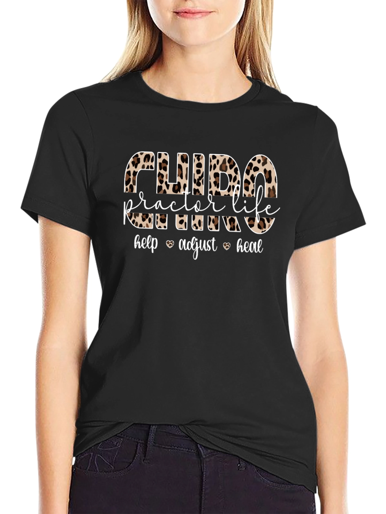 Chiropractor Life Leopard Print T-Shirt