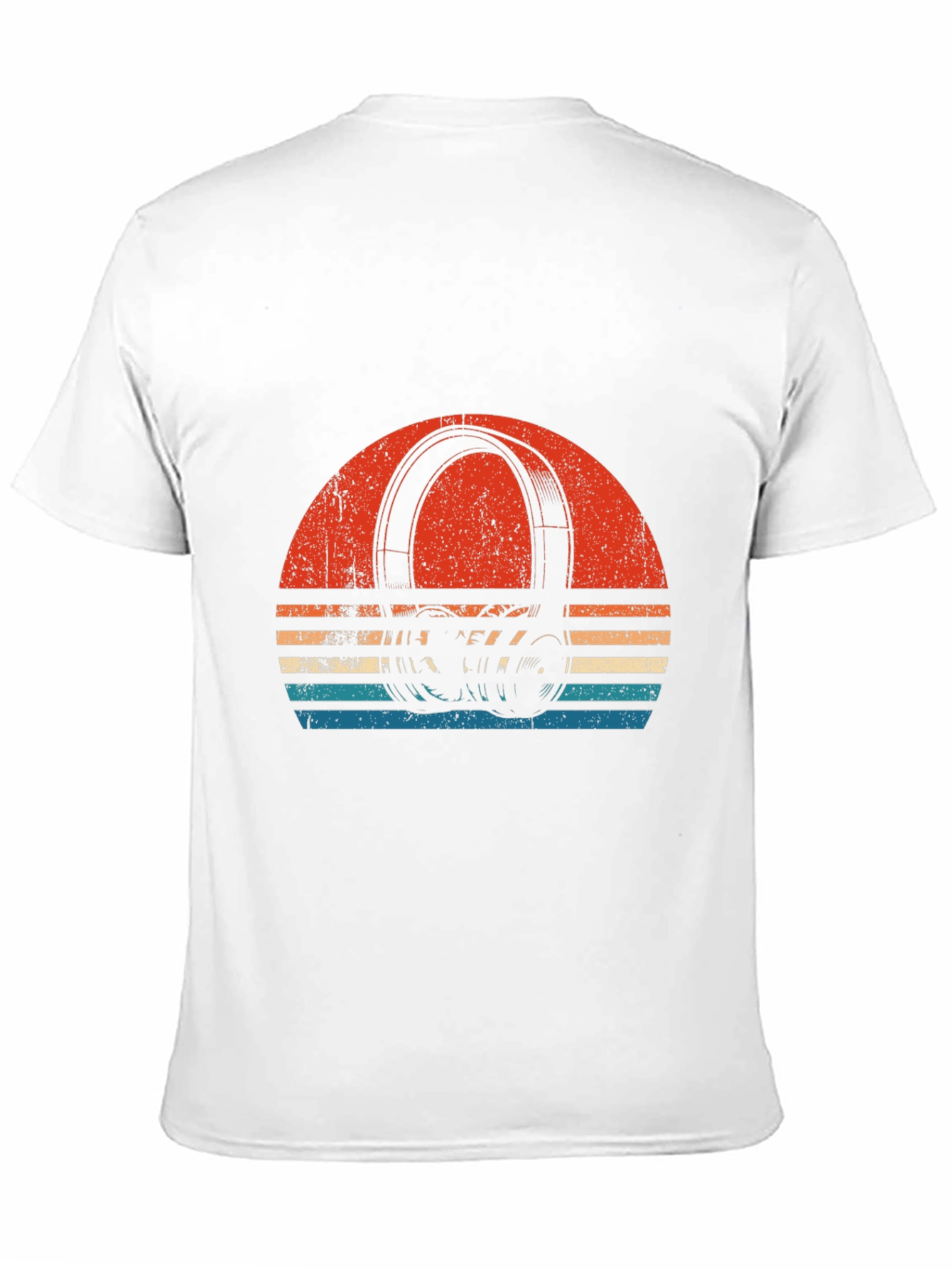 Retro Headphone Sunset Graphic T-Shirt