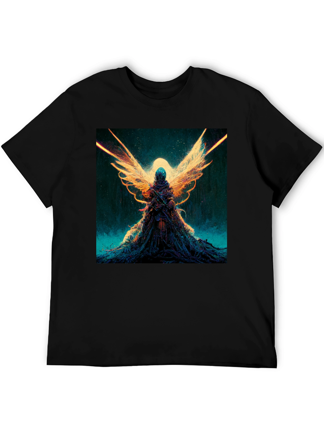 Winged Angel Graphic Black T-Shirt