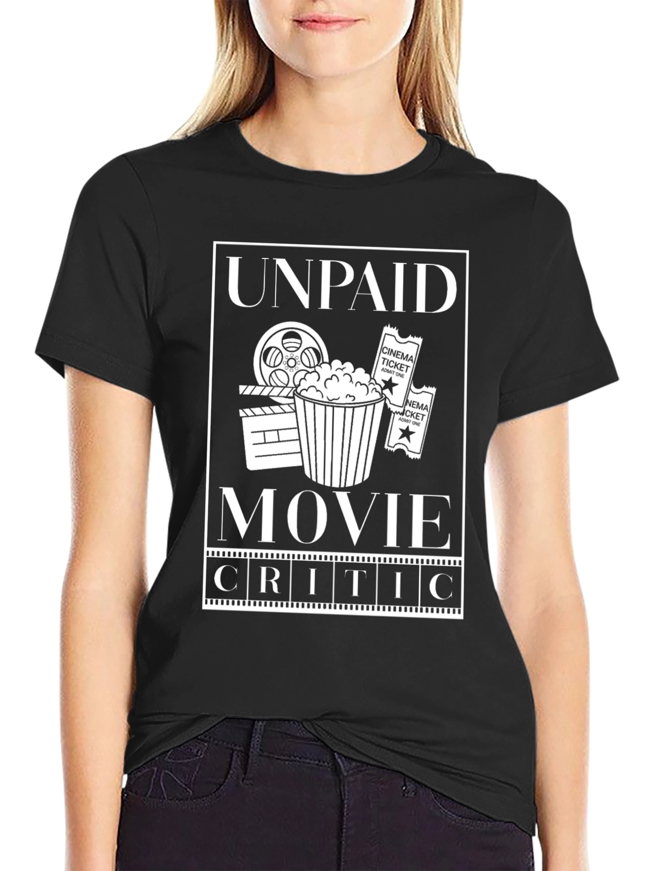 Unpaid Movie Critic T-Shirt - Film Lover Apparel