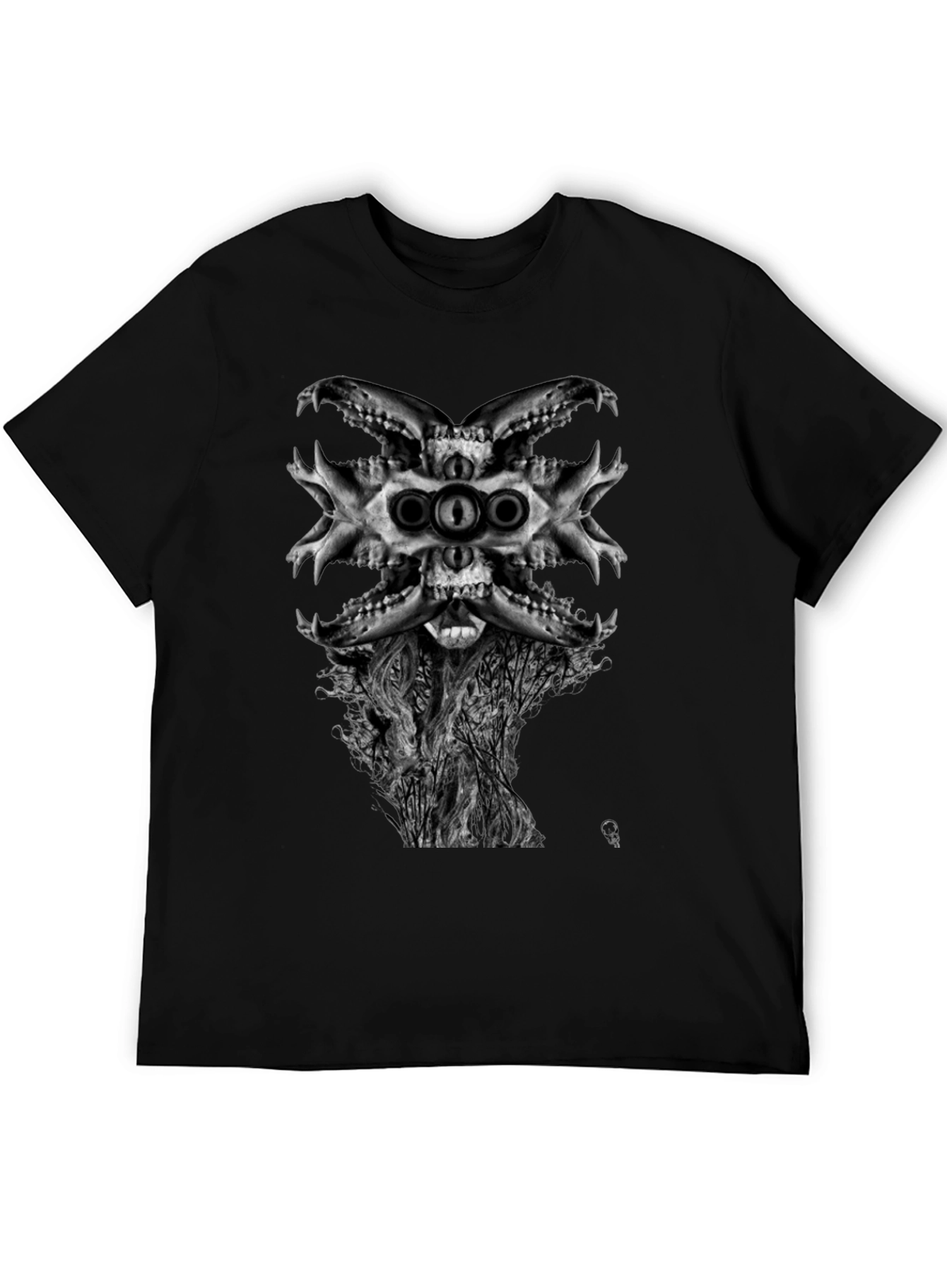 Skull & Tree Graphic T-Shirt - Dark Aesthetic