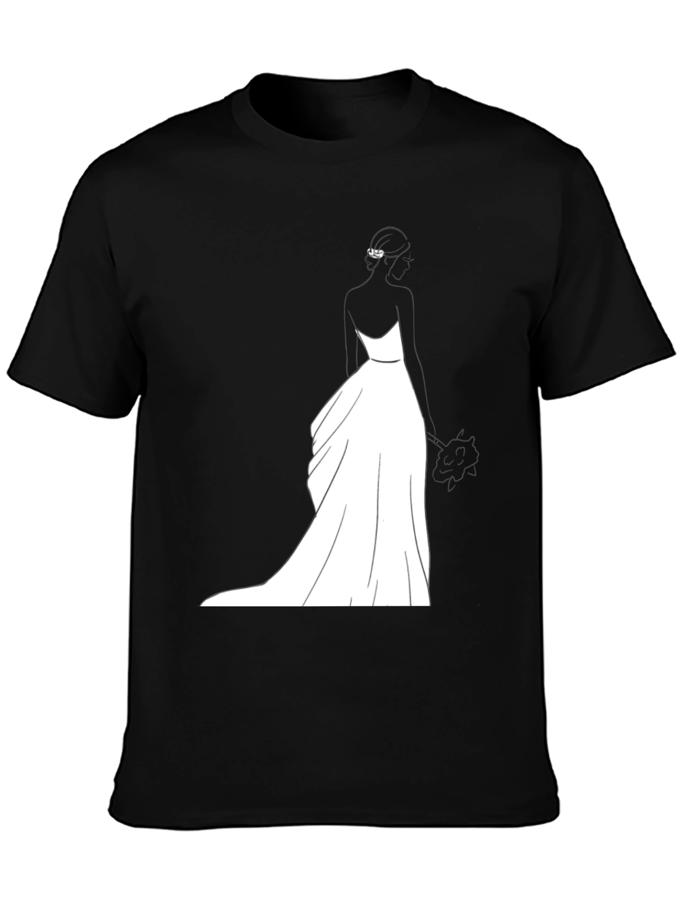 Bride Graphic T-Shirt - Black Wedding Design