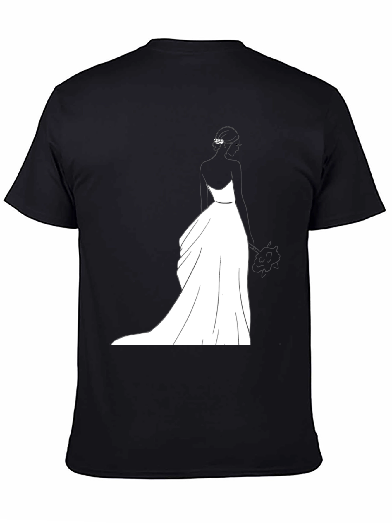 Bride Graphic T-Shirt - Black Wedding Design