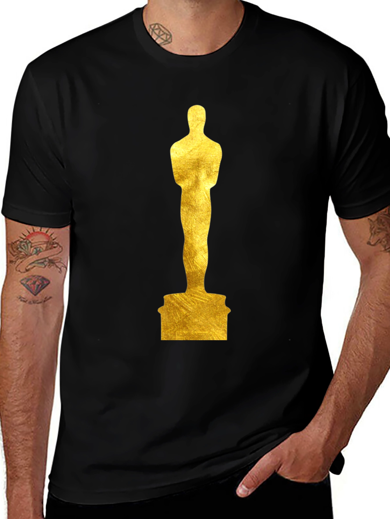 Oscar Statue Graphic Tee - Black T-Shirt