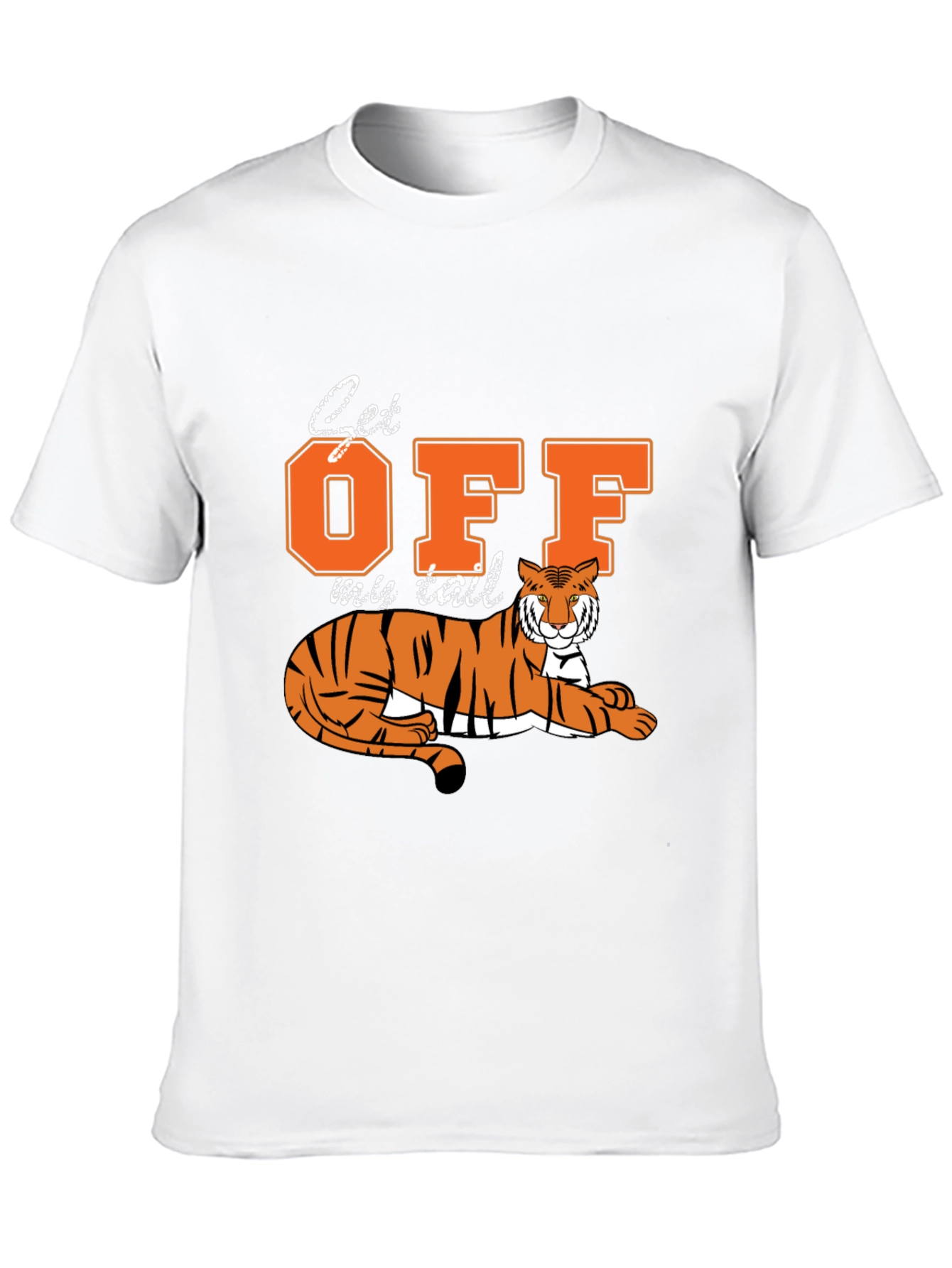 Get Off My Tail Tiger Graphic Tee - Black