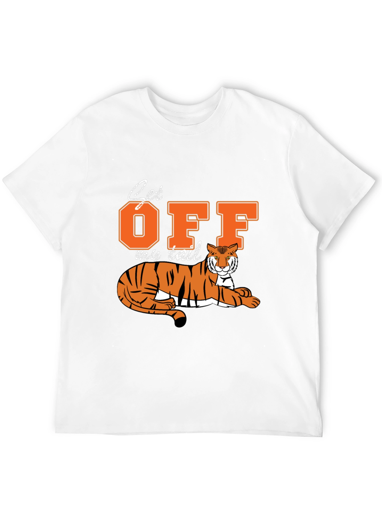Get Off My Tail Tiger Graphic Tee - Black