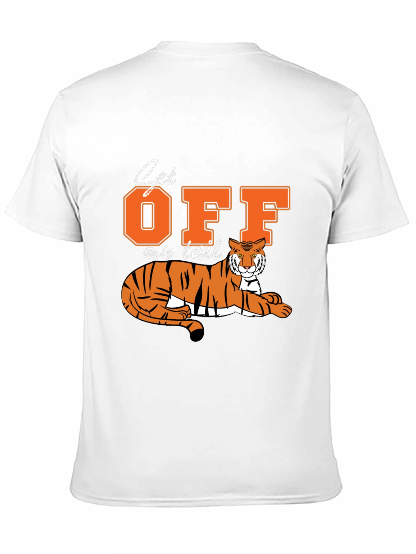Get Off My Tail Tiger Graphic Tee - Black