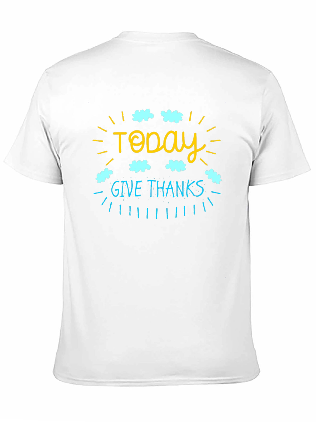 Today Give Thanks Graphic T-Shirt - Black
