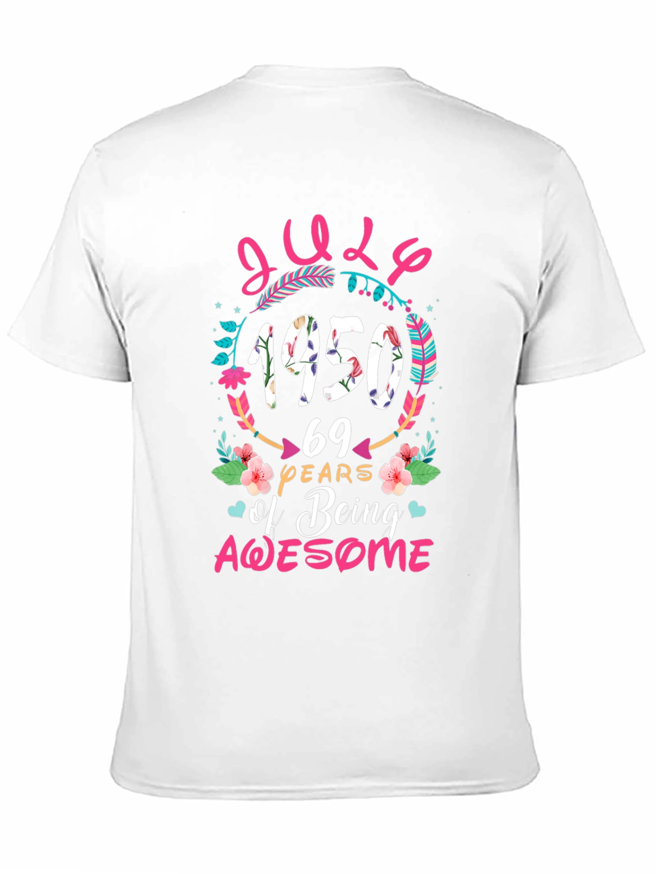 July 1950 Birthday Graphic T-Shirt