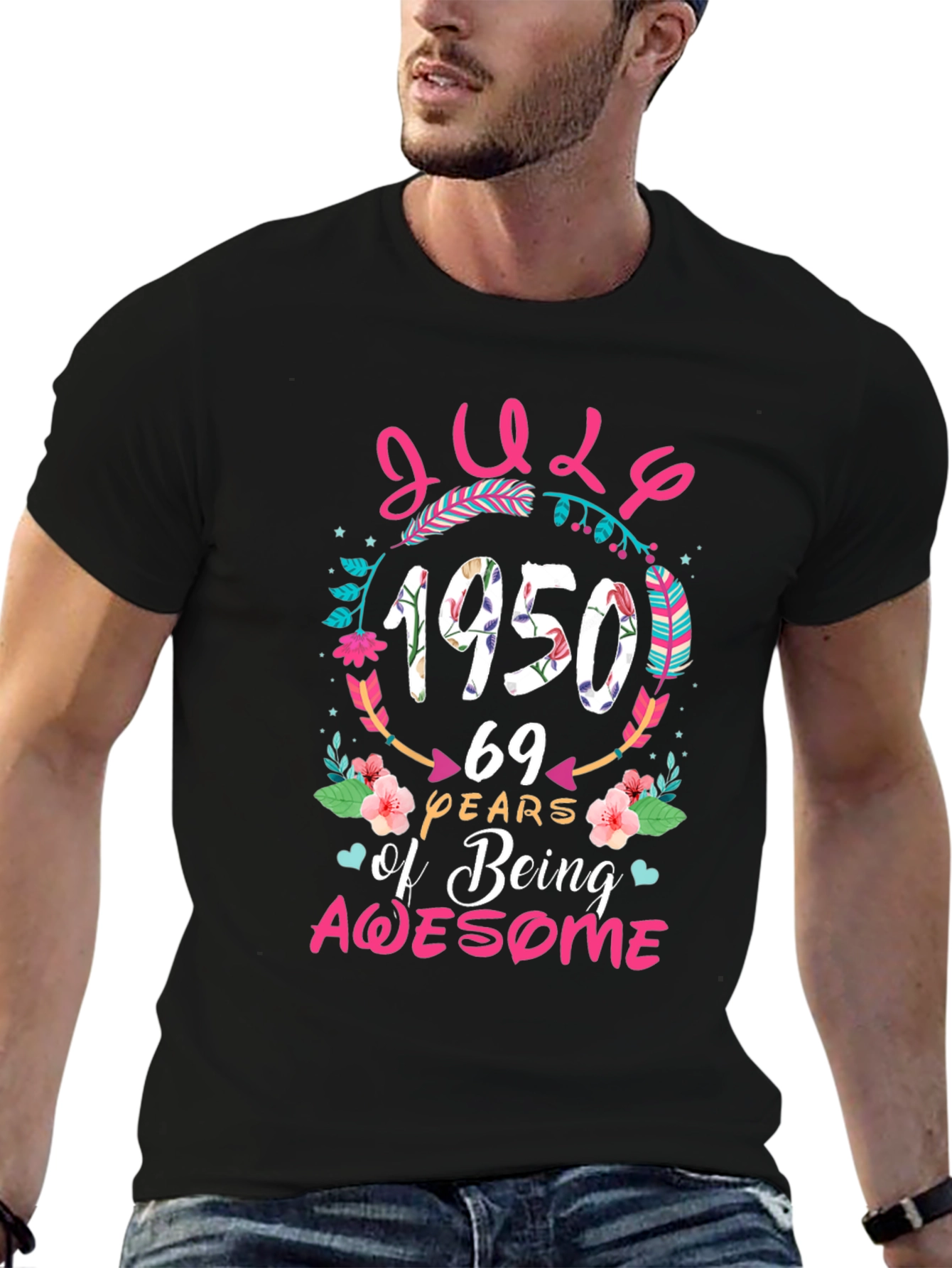 July 1950 Birthday Graphic T-Shirt