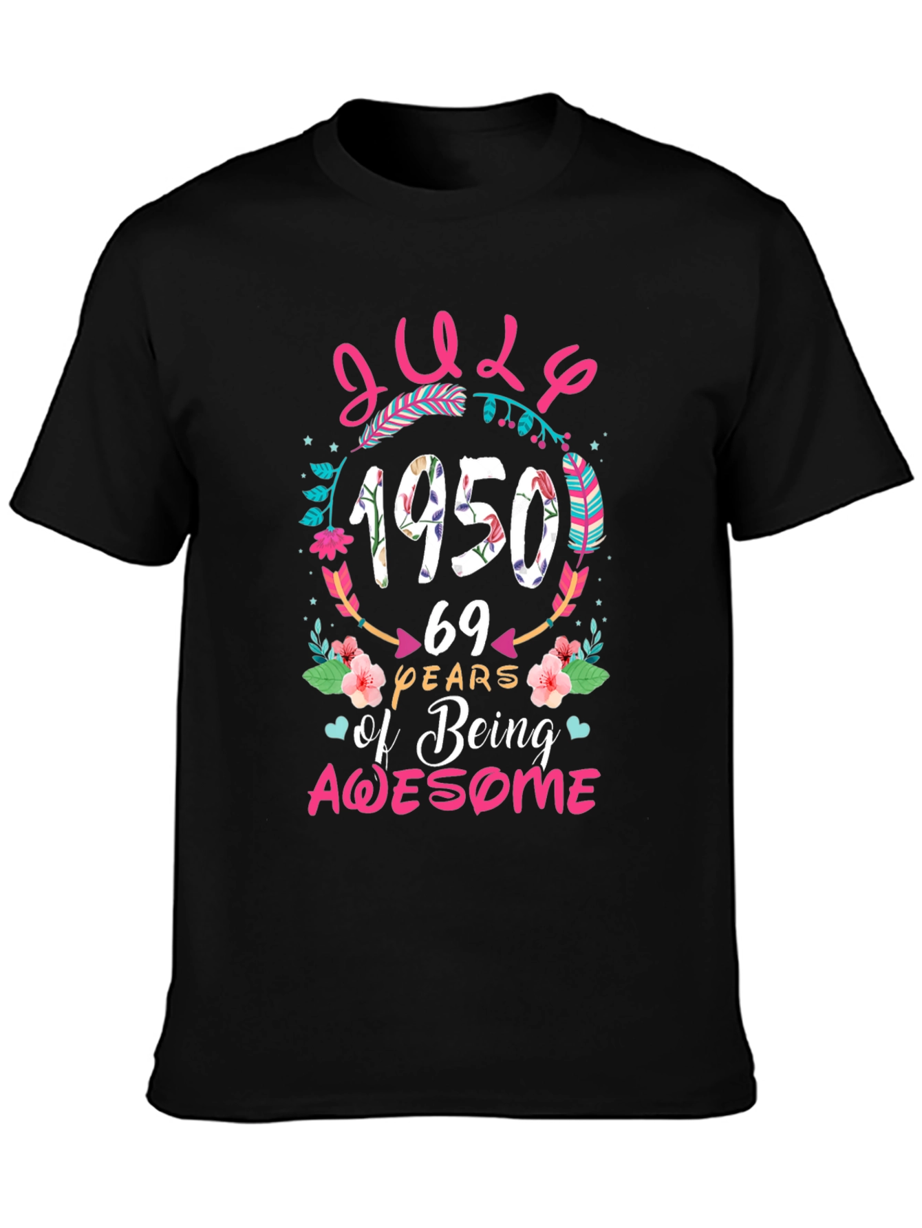 July 1950 Birthday Graphic T-Shirt