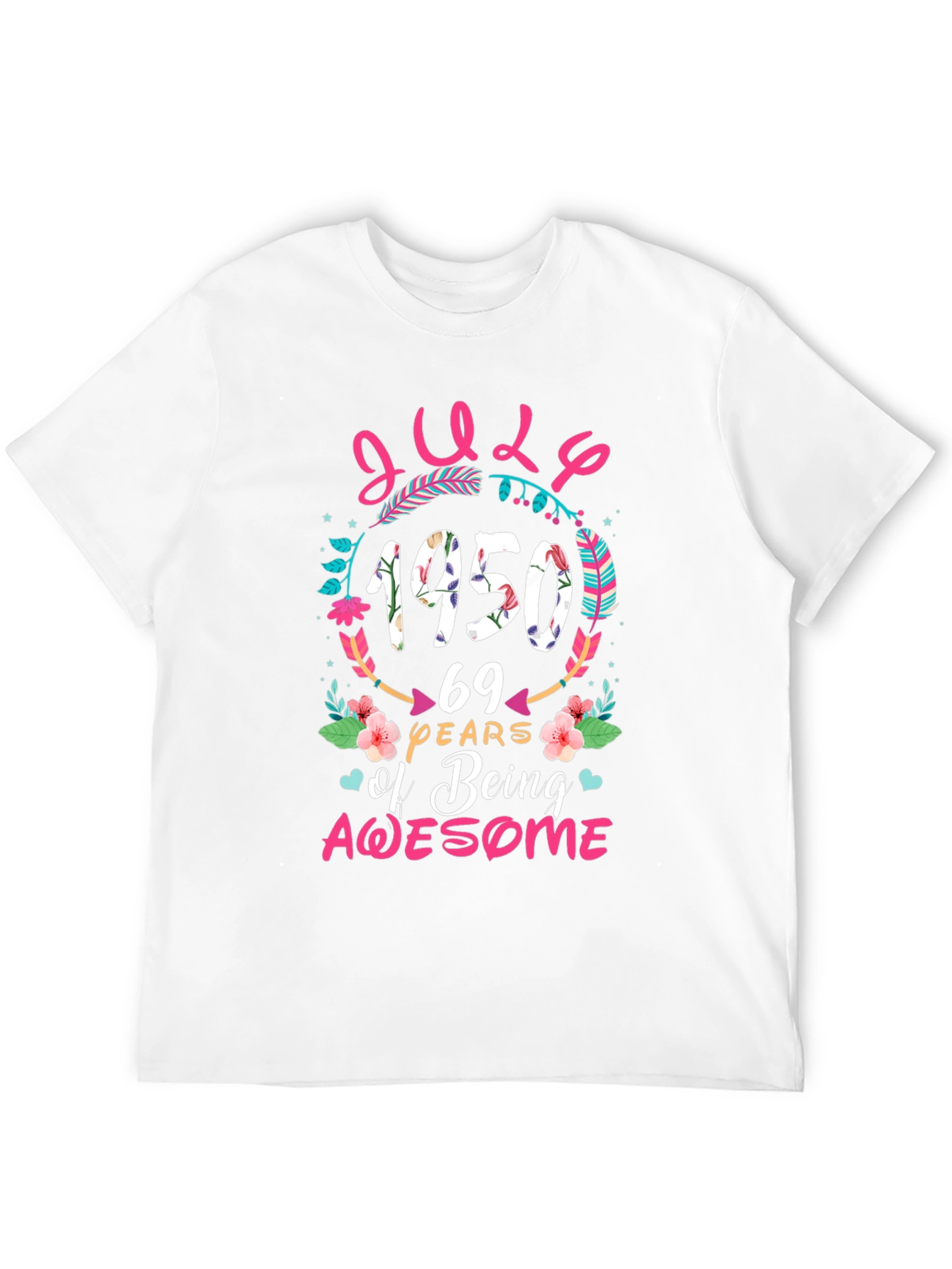 July 1950 Birthday Graphic T-Shirt