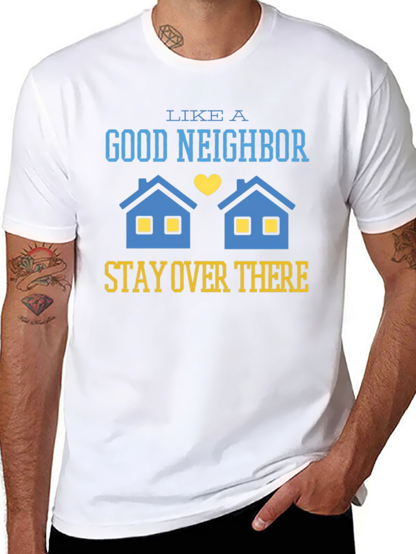 Stay Over There T-Shirt Funny Neighbor Tee
