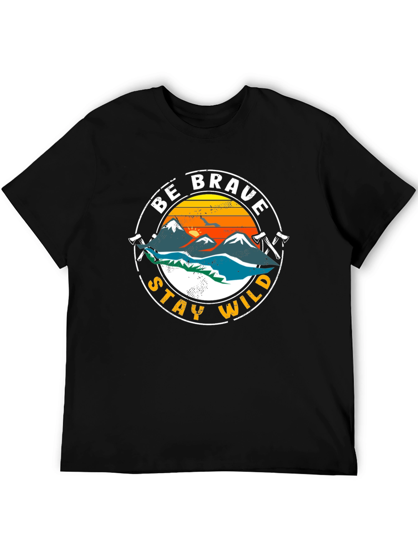 Be Brave Stay Wild Graphic T-Shirt - Adventure Tee