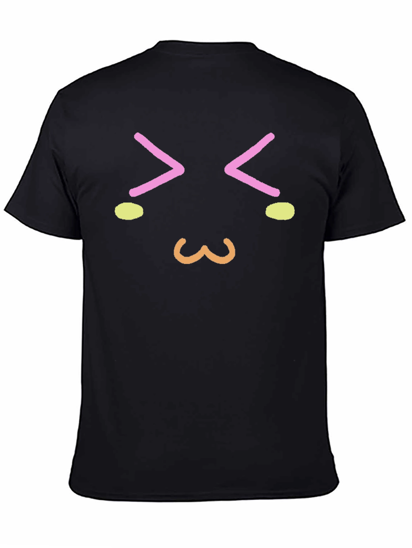 Kawaii Face Graphic Black T-Shirt
