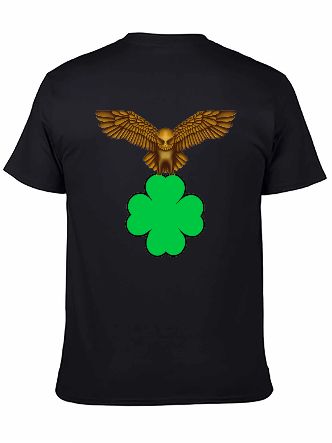 Skull Eagle Clover Graphic Tee