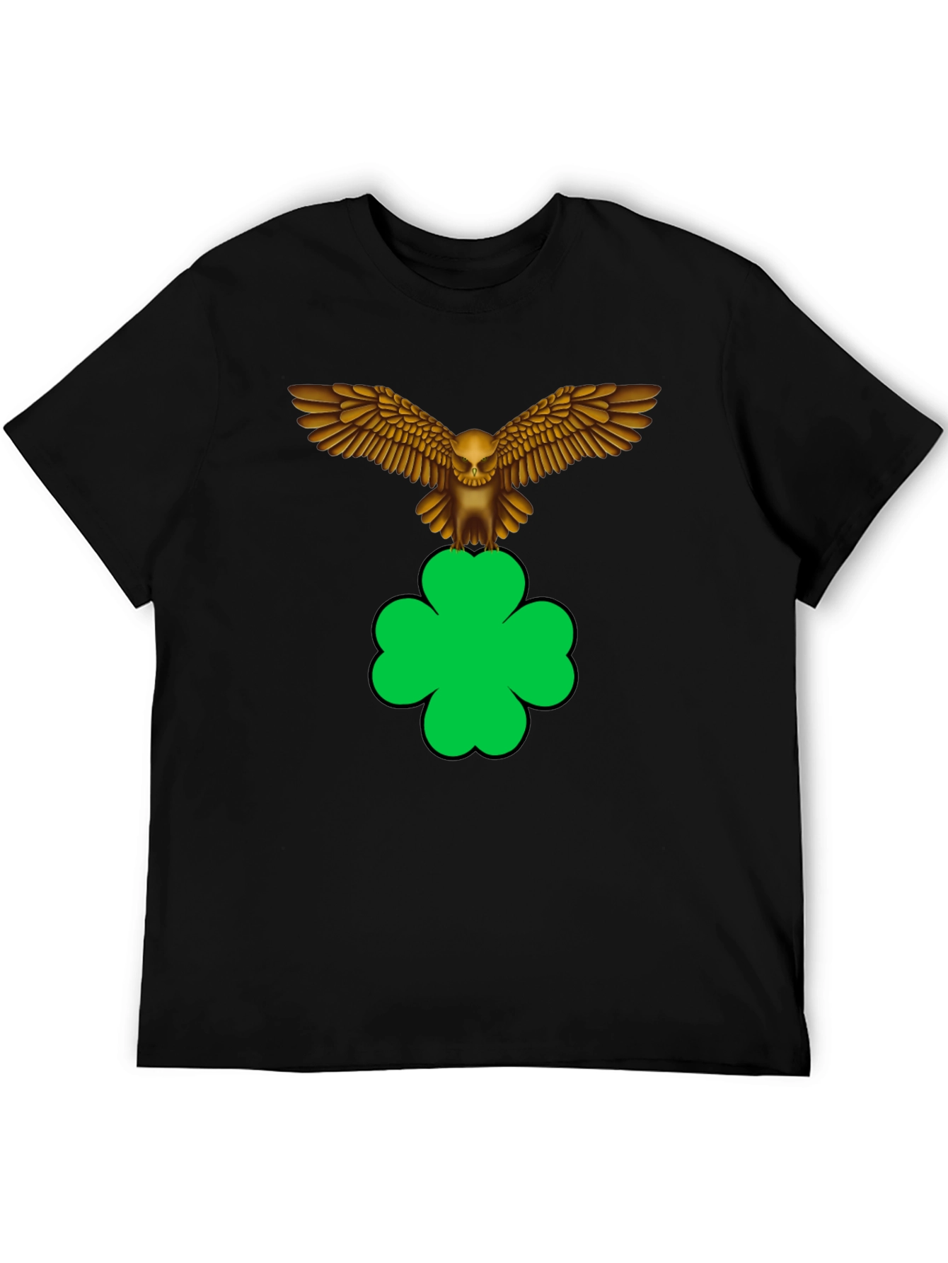 Skull Eagle Clover Graphic Tee