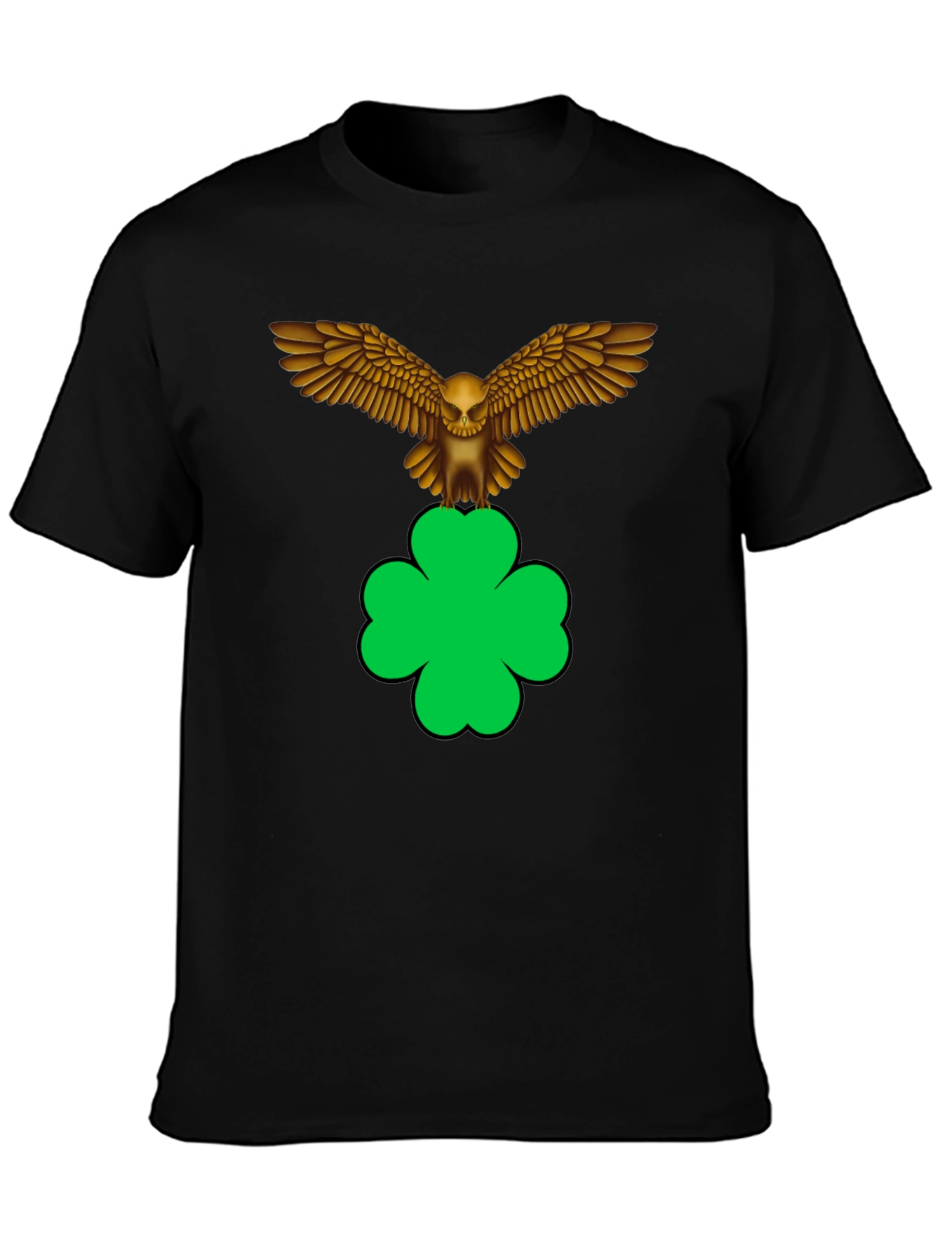 Skull Eagle Clover Graphic Tee