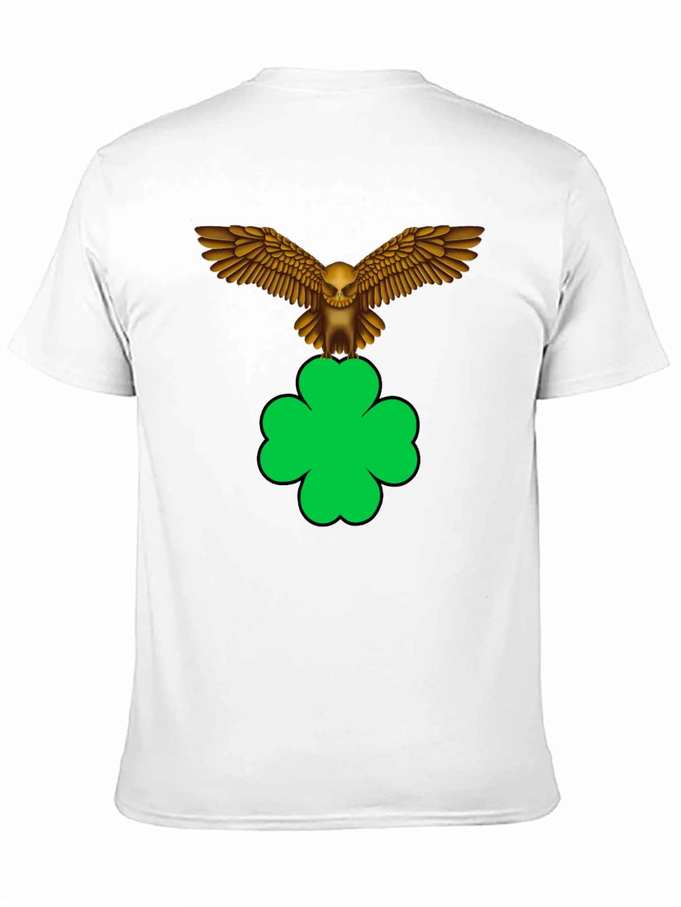 Skull Eagle Clover Graphic Tee