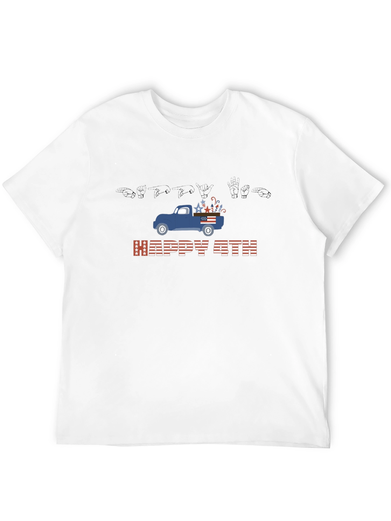 Happy 4th Patriotic Truck T-Shirt