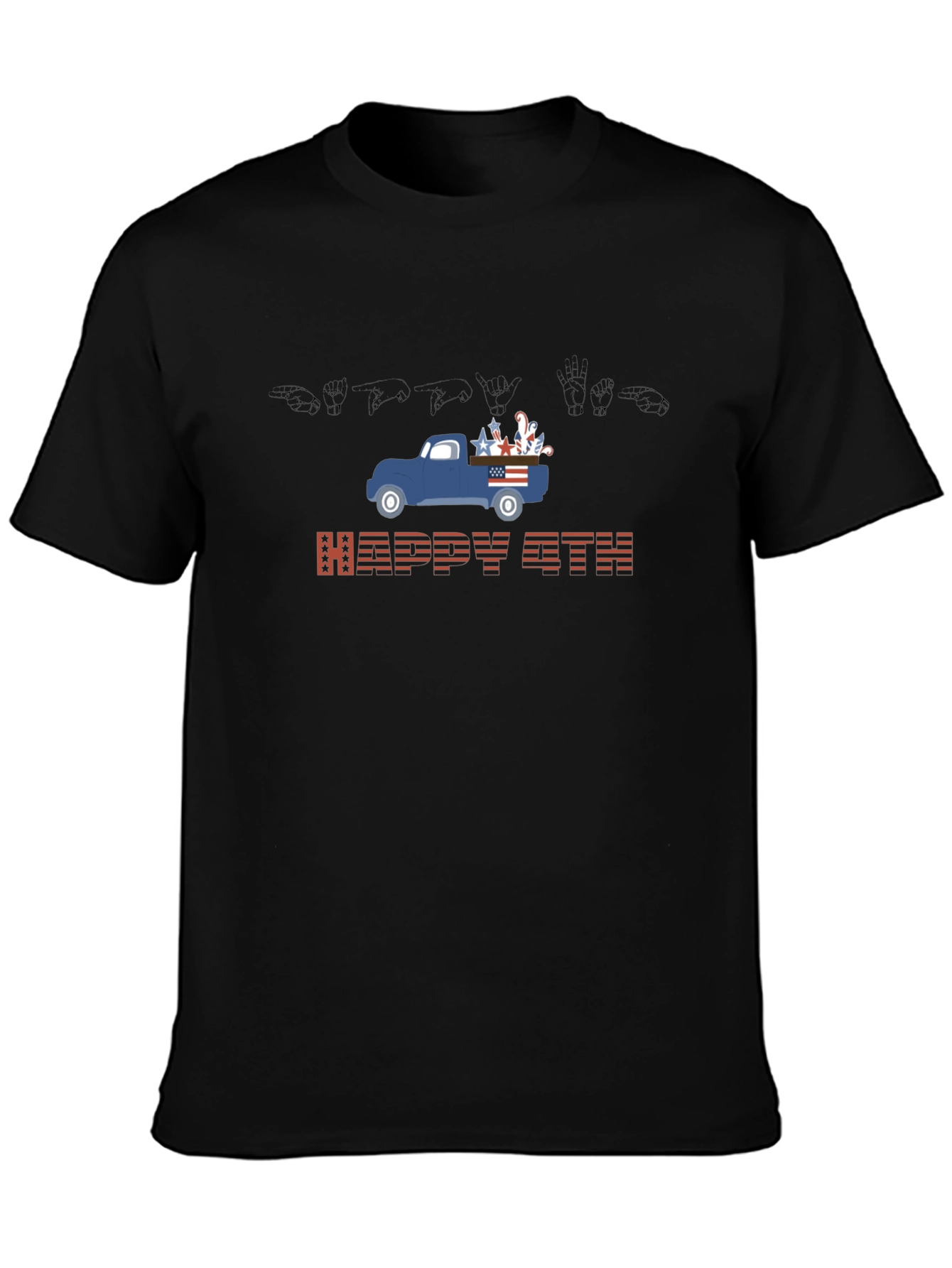 Happy 4th Patriotic Truck T-Shirt