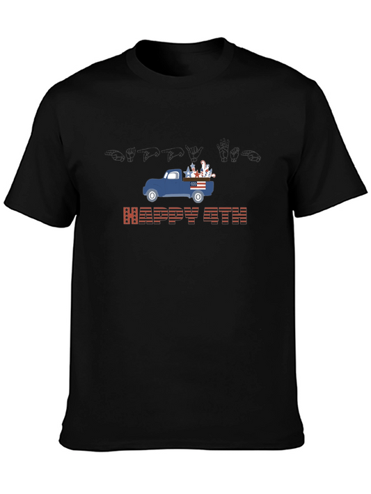 Happy 4th Patriotic Truck T-Shirt