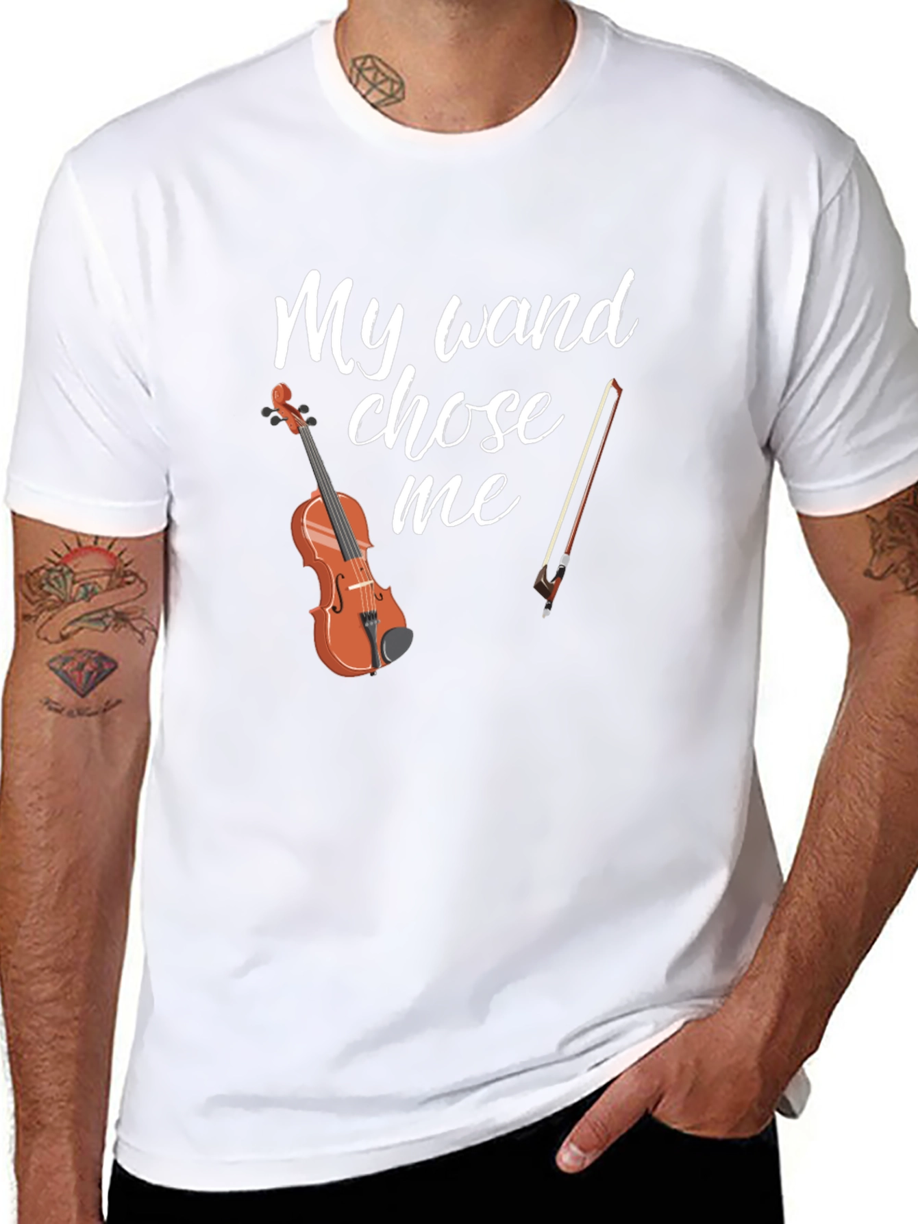 My Wand Chose Me Violin T-Shirt