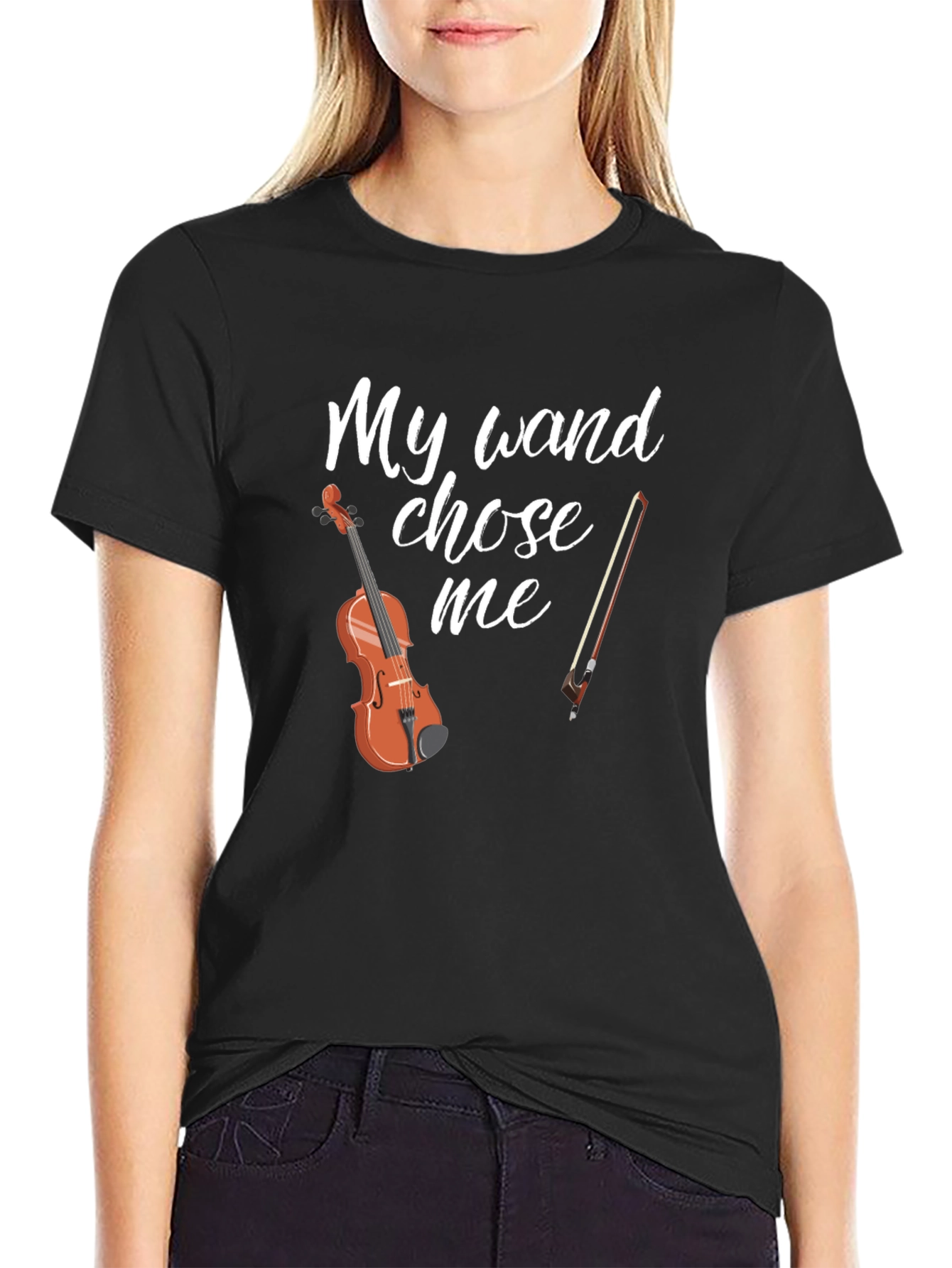 My Wand Chose Me Violin T-Shirt