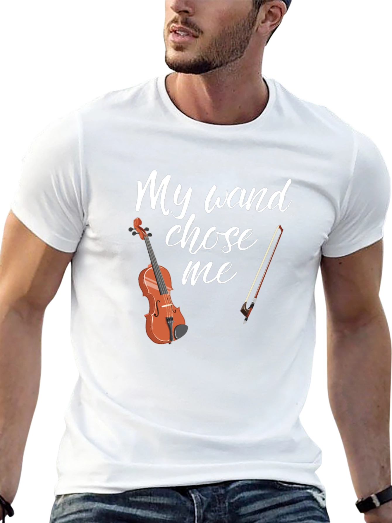 My Wand Chose Me Violin T-Shirt
