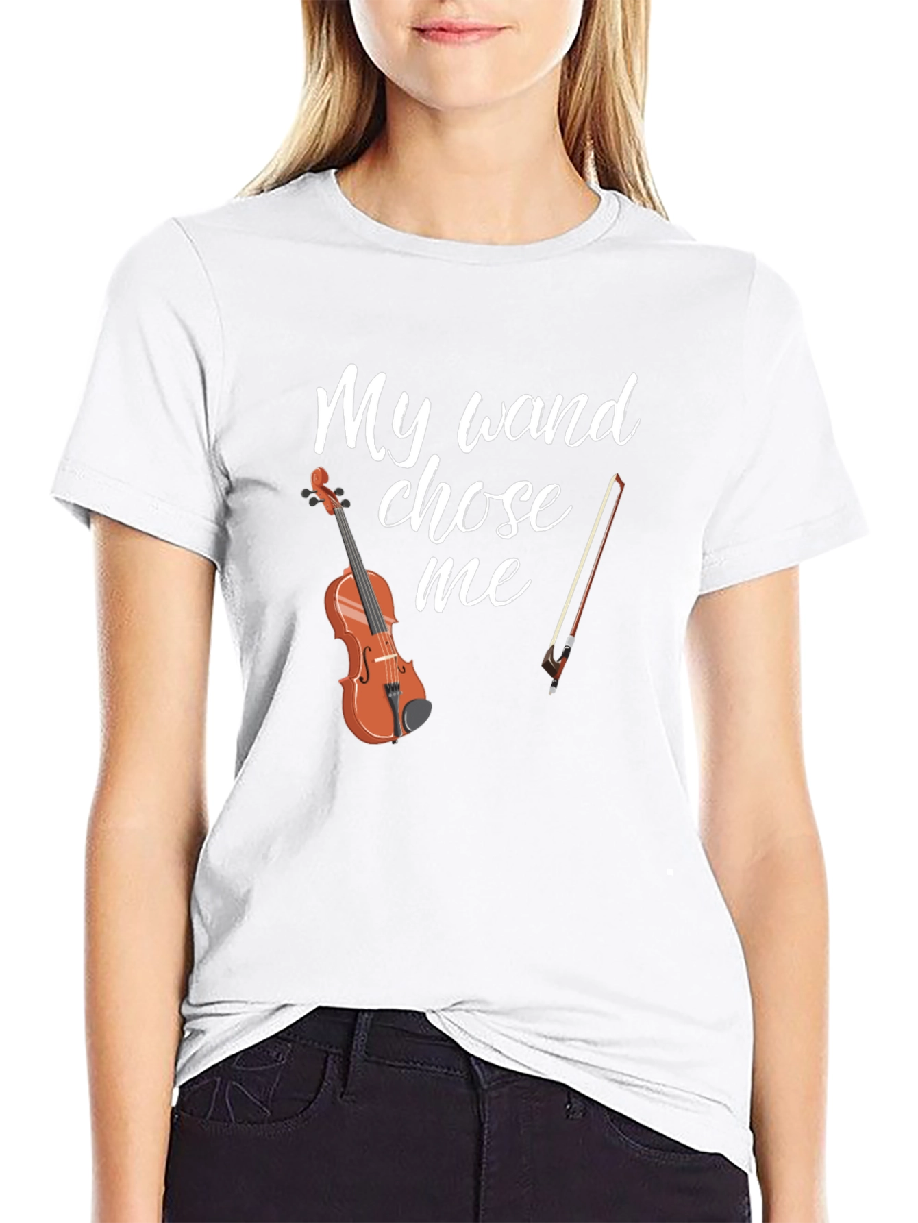 My Wand Chose Me Violin T-Shirt