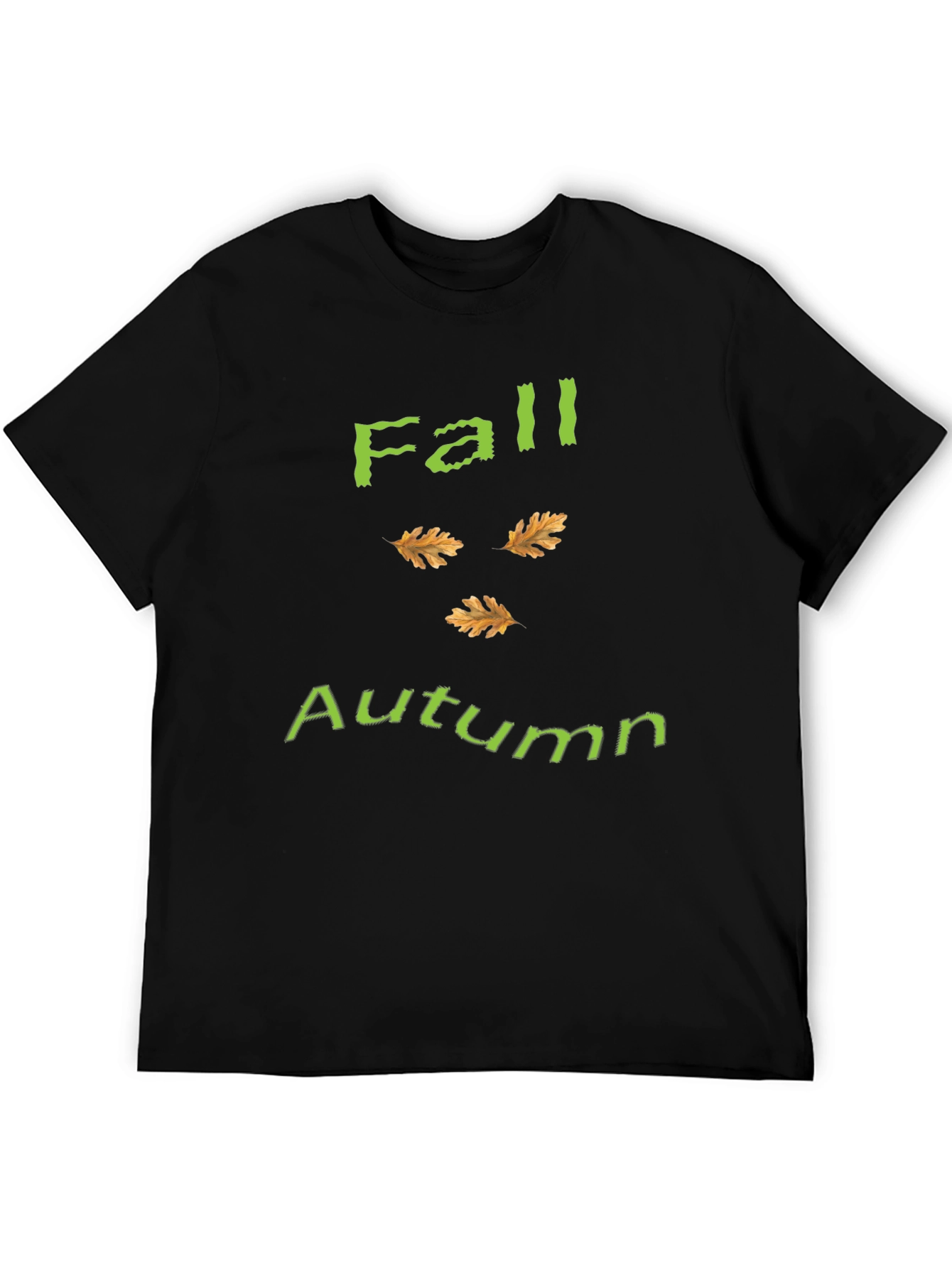 Fall Autumn Leaves Graphic Tee - Unisex Black T-Shirt