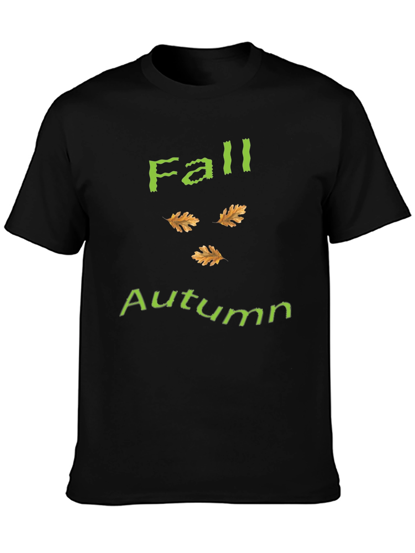 Fall Autumn Leaves Graphic Tee - Unisex Black T-Shirt