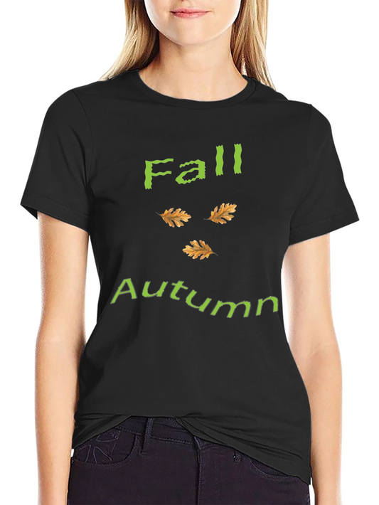 Fall Autumn Leaves Graphic Tee - Unisex Black T-Shirt