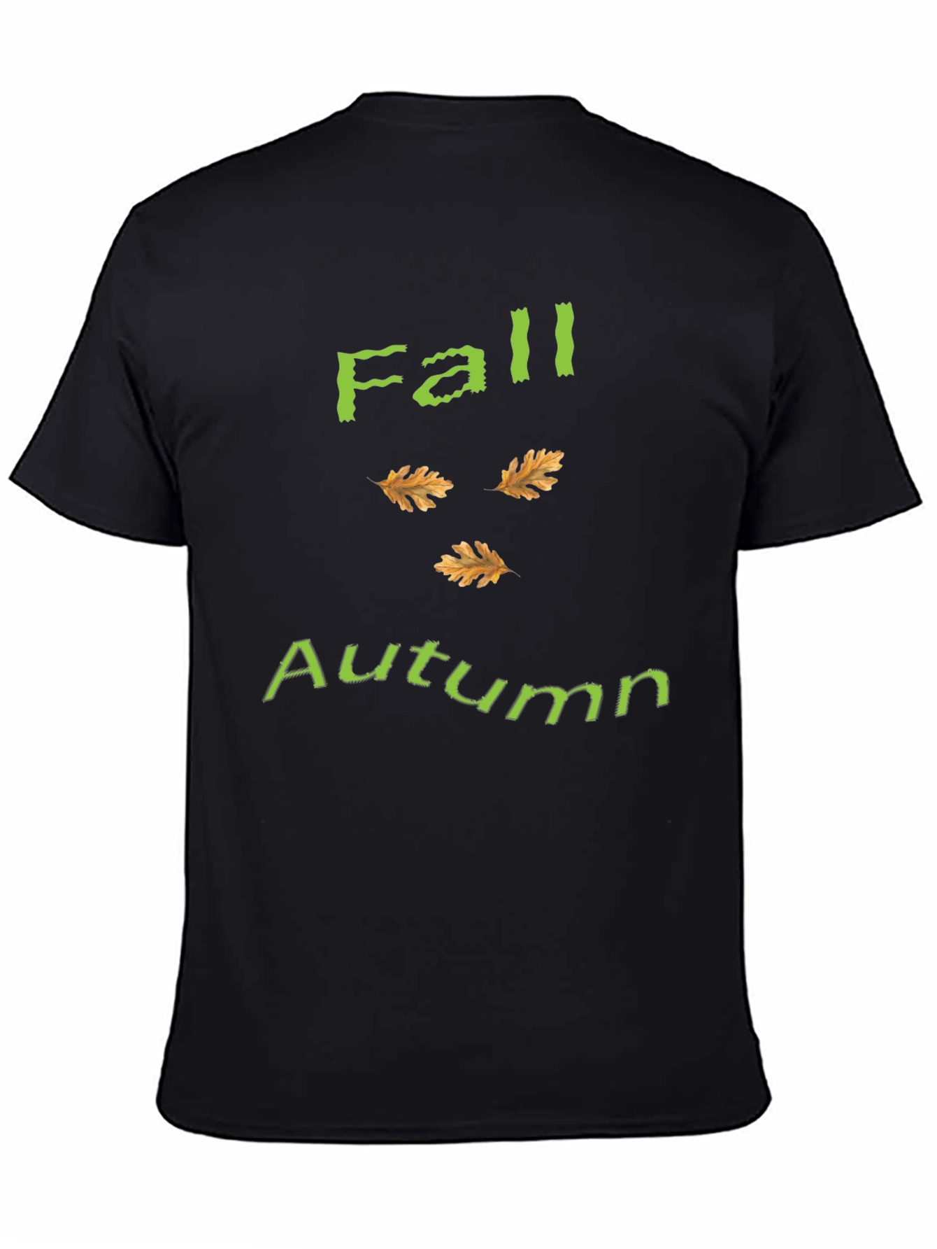 Fall Autumn Leaves Graphic Tee - Unisex Black T-Shirt