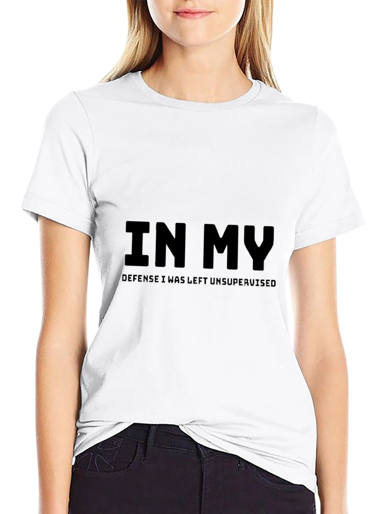 Humorous In My Defense Graphic T-Shirt
