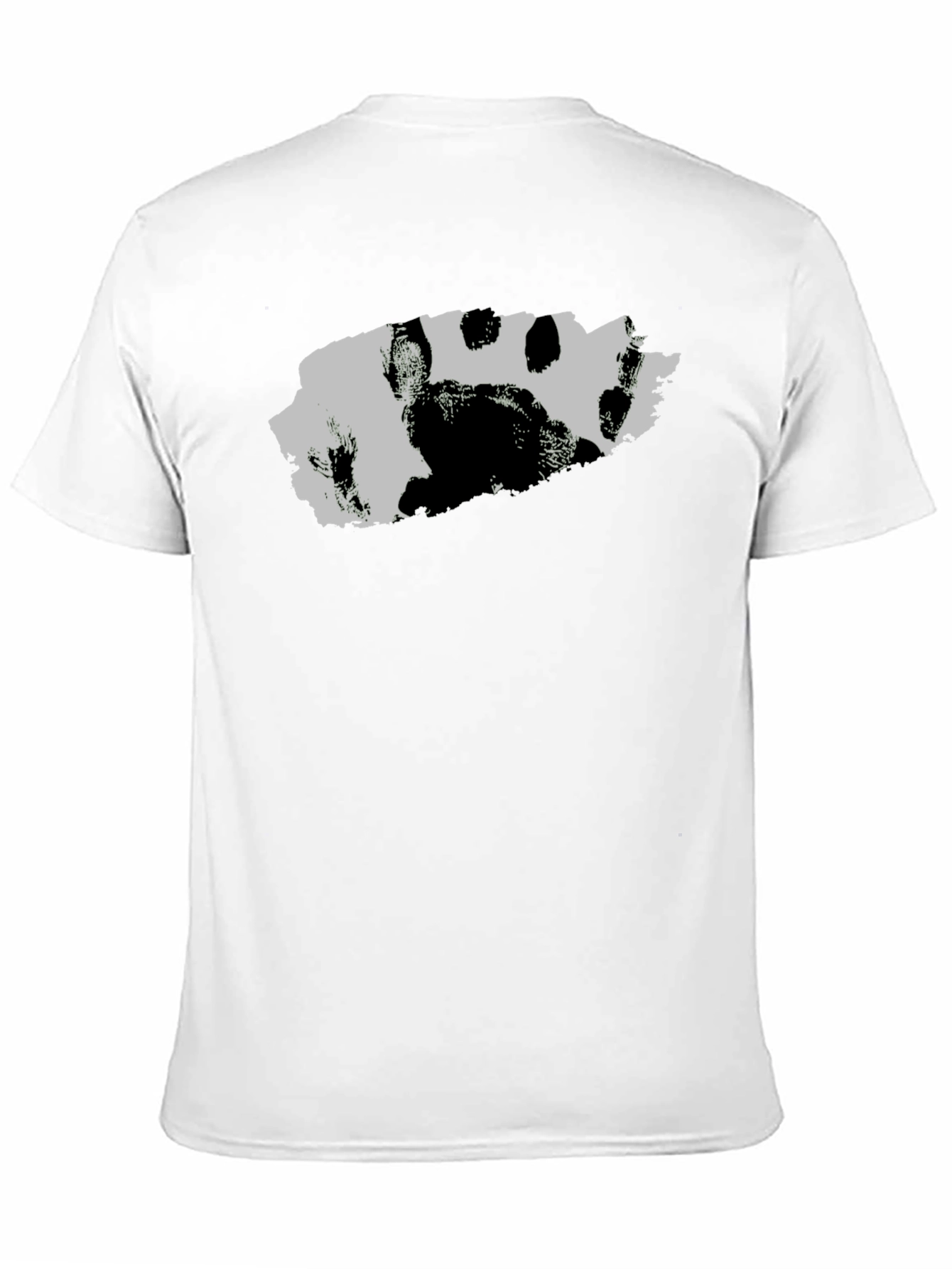 Bear Paw Print T-Shirt - Black Graphic Tee