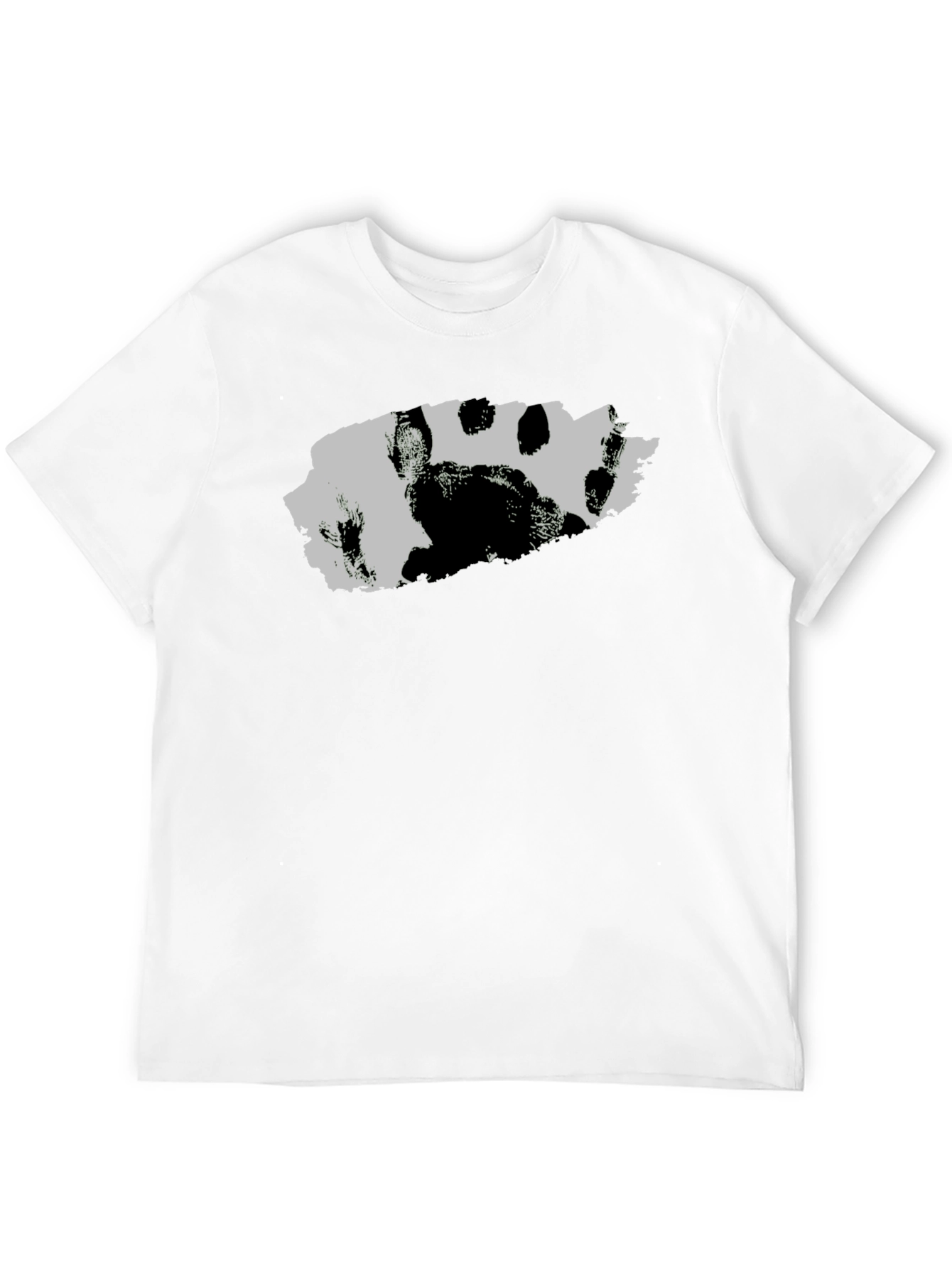 Bear Paw Print T-Shirt - Black Graphic Tee