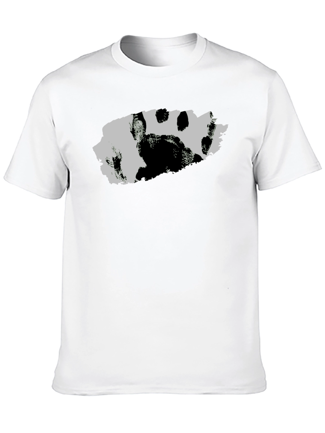 Bear Paw Print T-Shirt - Black Graphic Tee