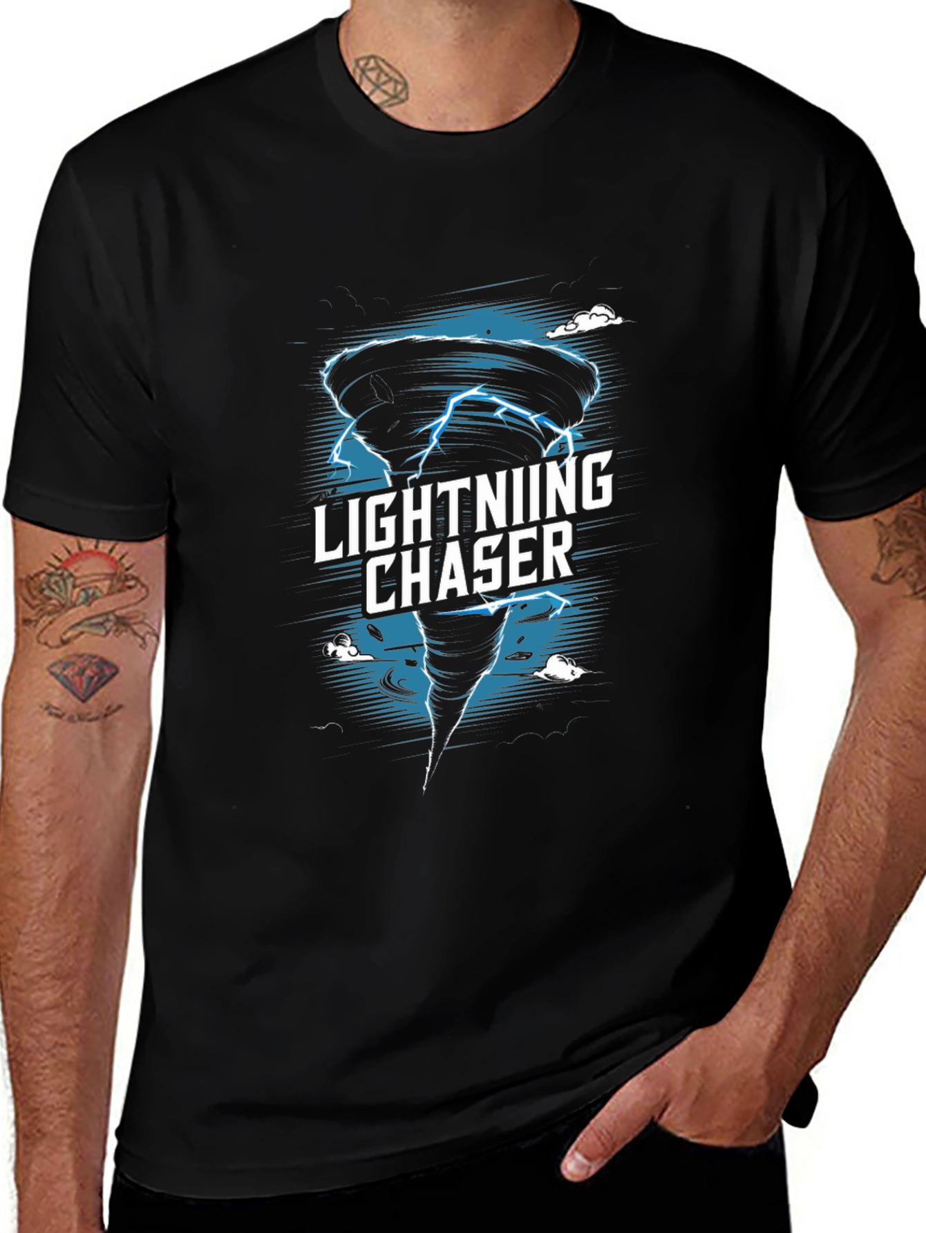 Lightning Chaser Graphic Tee - Storm Hunter Apparel