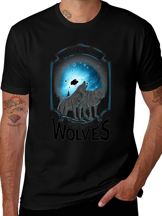 Wolf Lover T-Shirt - Just A Girl Who Loves Wolves
