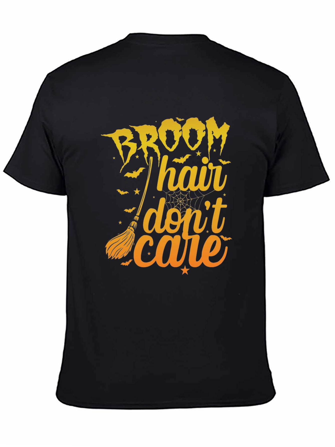 Broom Hair Dont Care Graphic Tee - Halloween T-Shirt