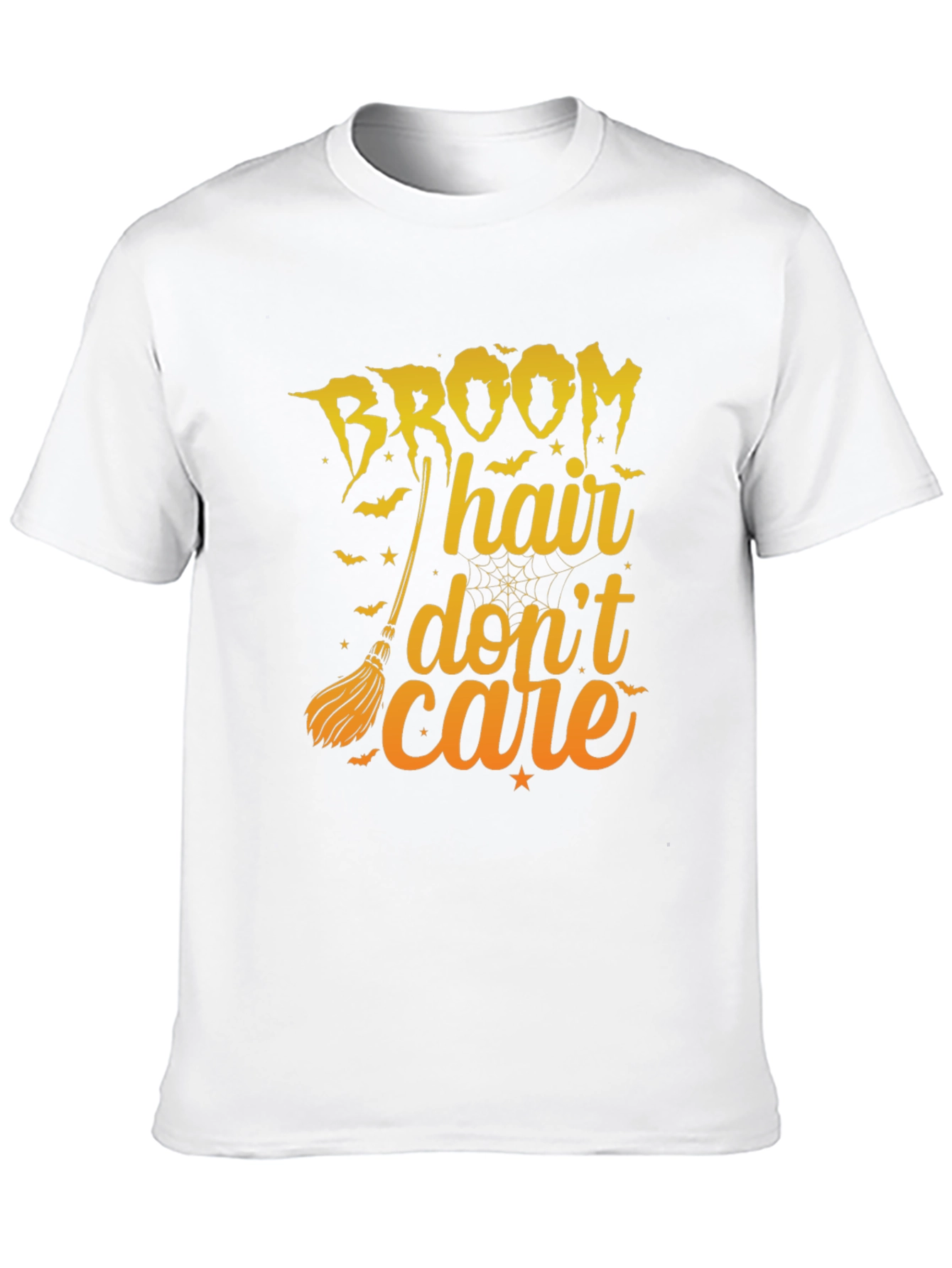 Broom Hair Dont Care Graphic Tee - Halloween T-Shirt