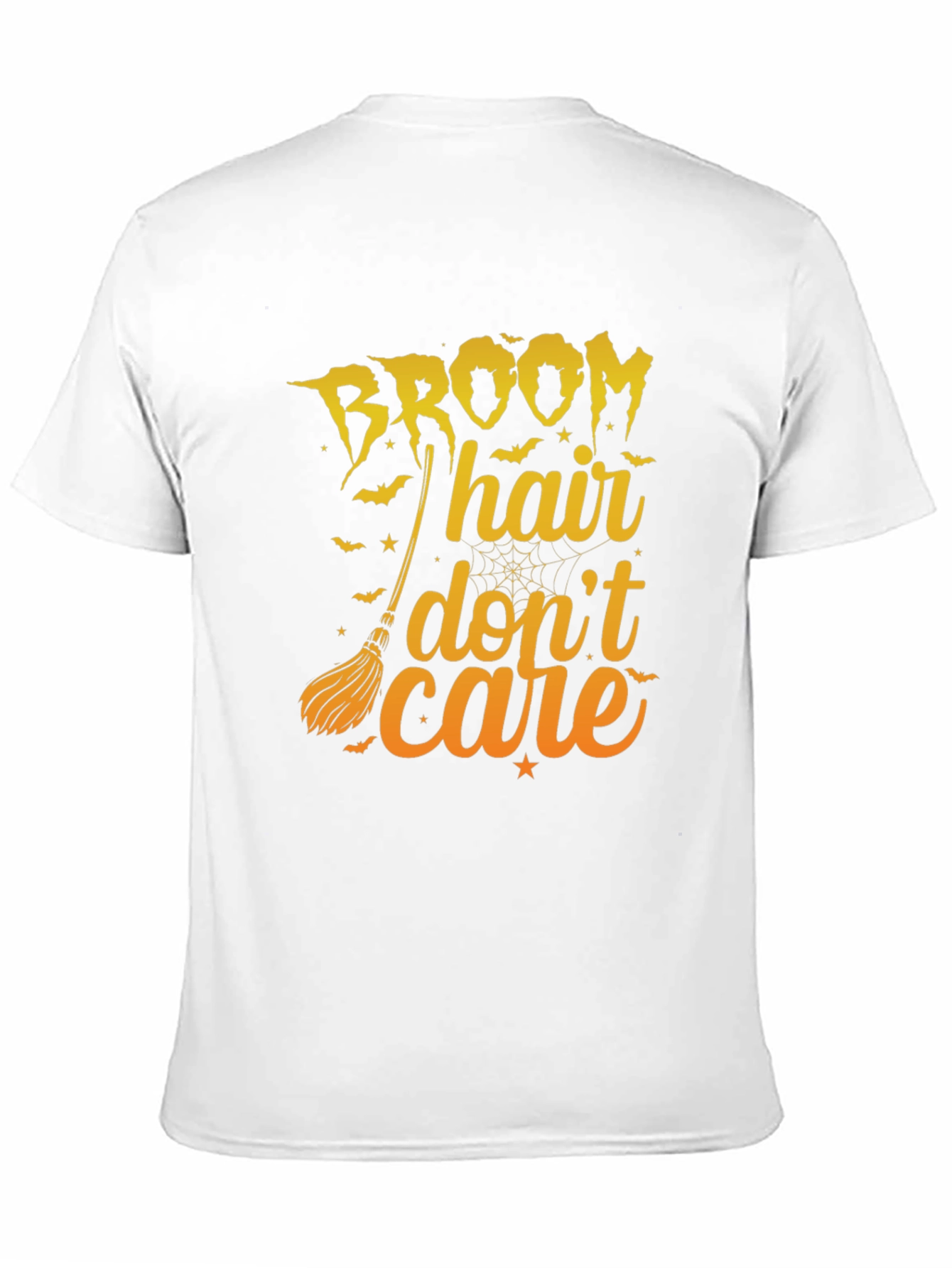 Broom Hair Dont Care Graphic Tee - Halloween T-Shirt