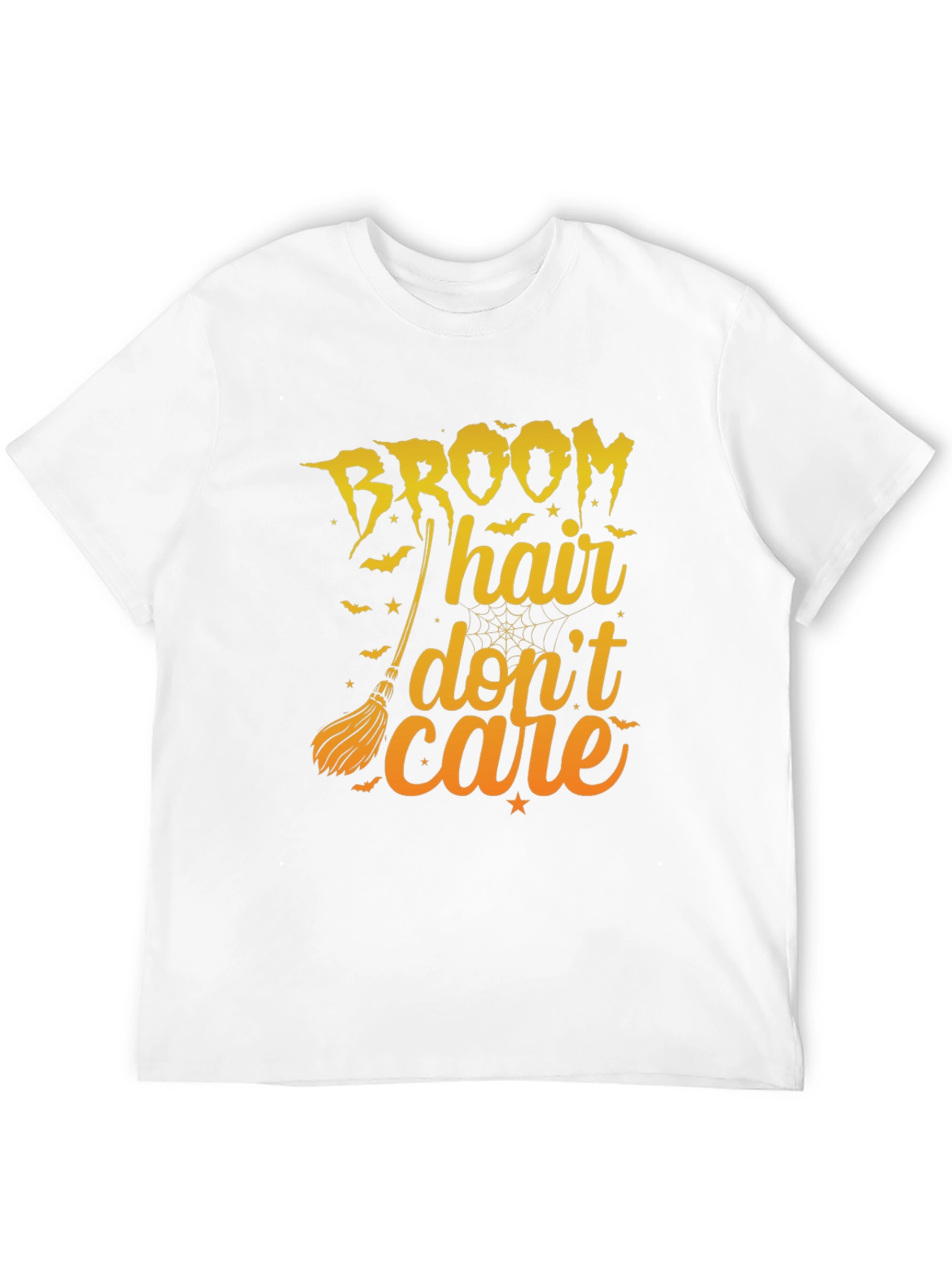 Broom Hair Dont Care Graphic Tee - Halloween T-Shirt