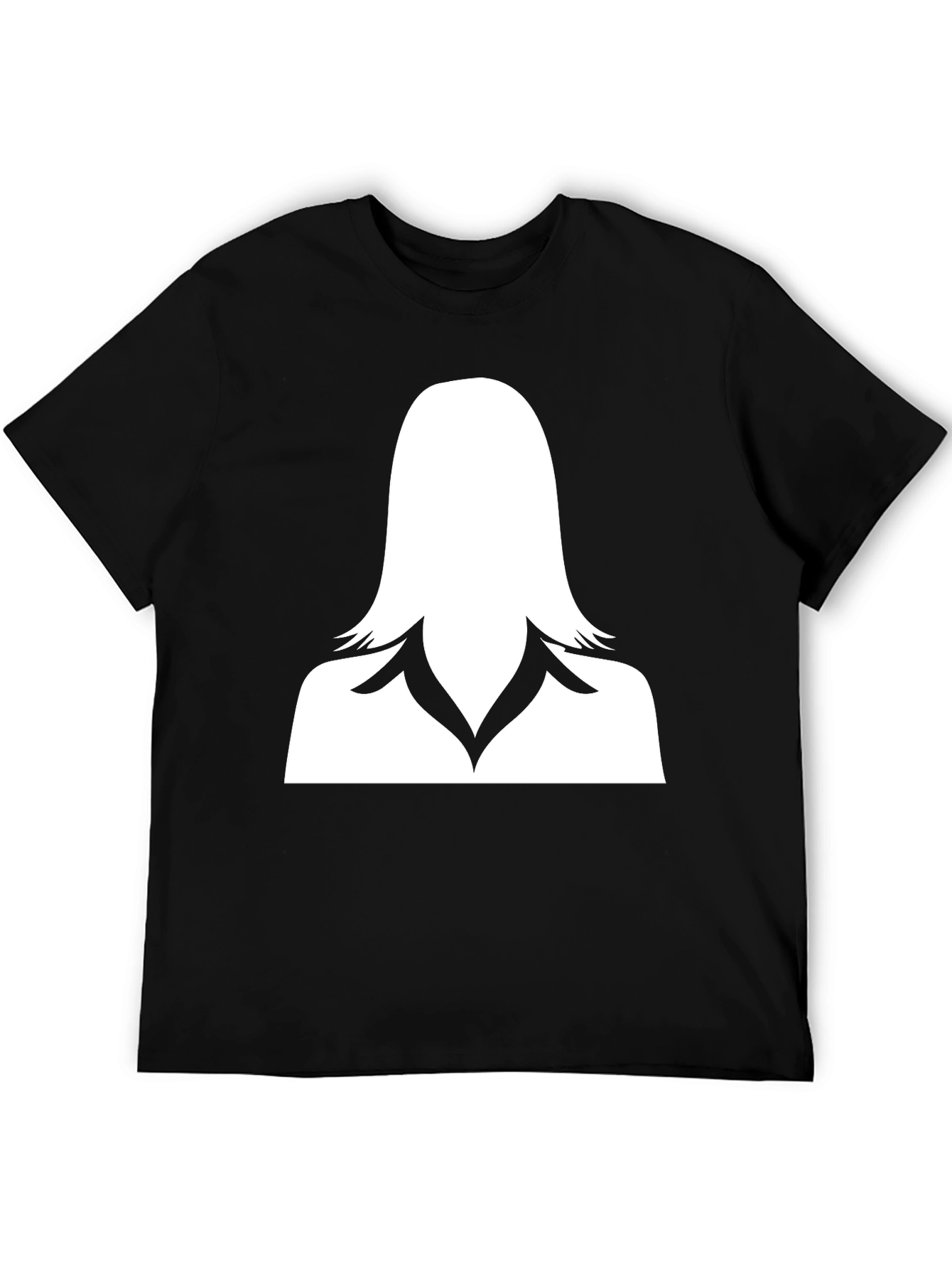 Woman Silhouette Graphic Tee - Stylish Black T-Shirt