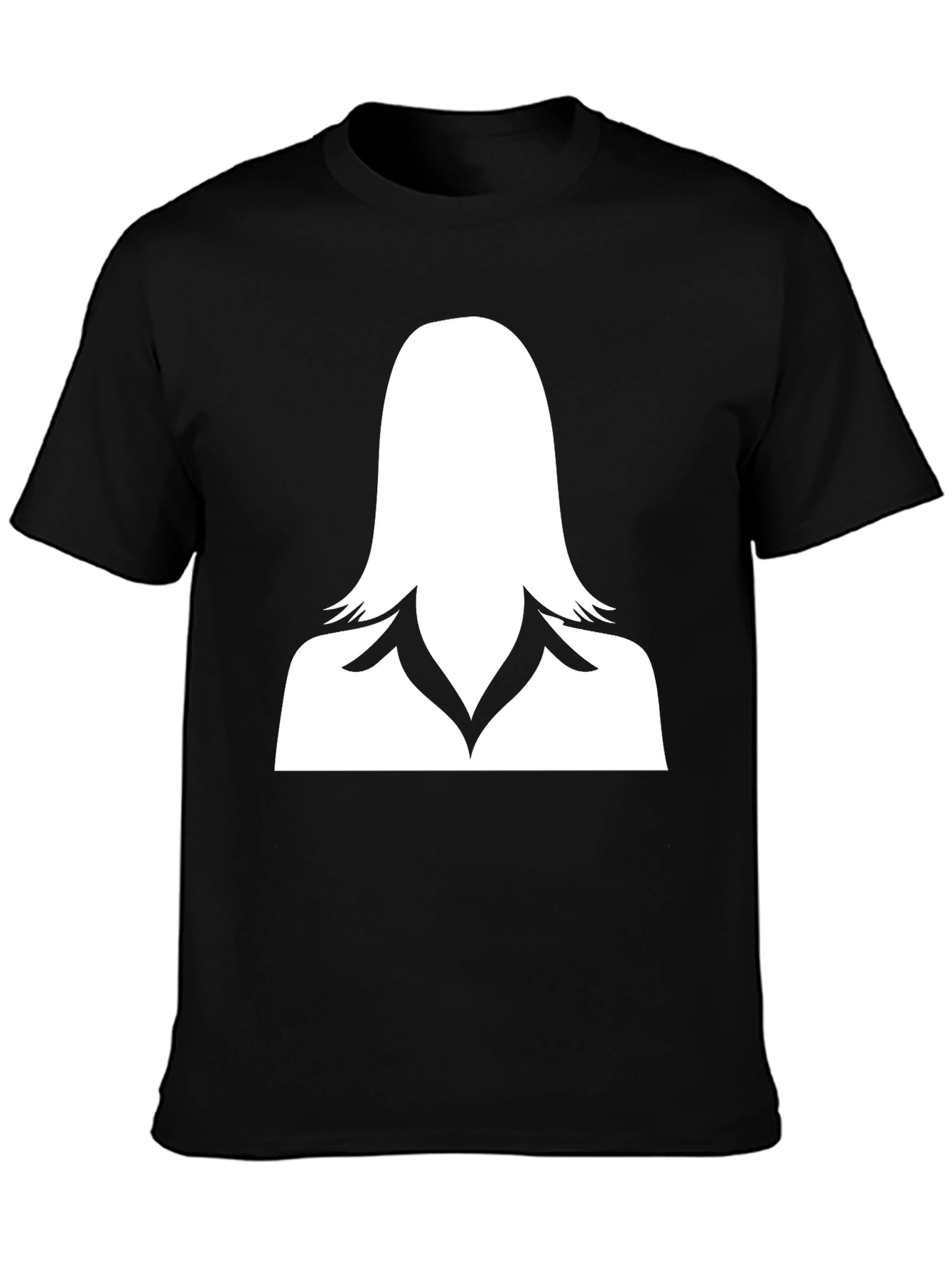 Woman Silhouette Graphic Tee - Stylish Black T-Shirt