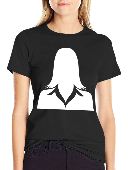 Woman Silhouette Graphic Tee - Stylish Black T-Shirt